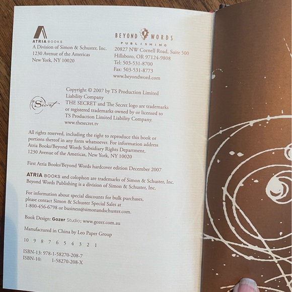 NWT The Secret Gratitude Book Hardcover Journal - Picture 4 of 6